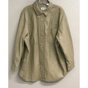 LNA Clothing Polyurethane Faux Leather Women’s Jacket Size M/L Snap Closure